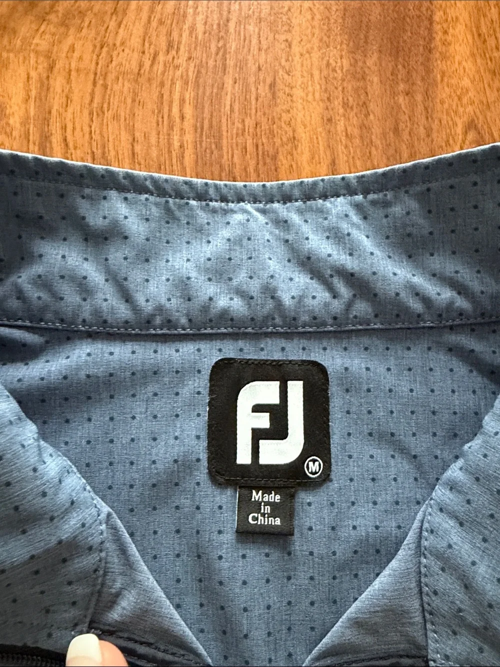 FootJoy Men's Light Blue Quarter-Zip Golf Pullover